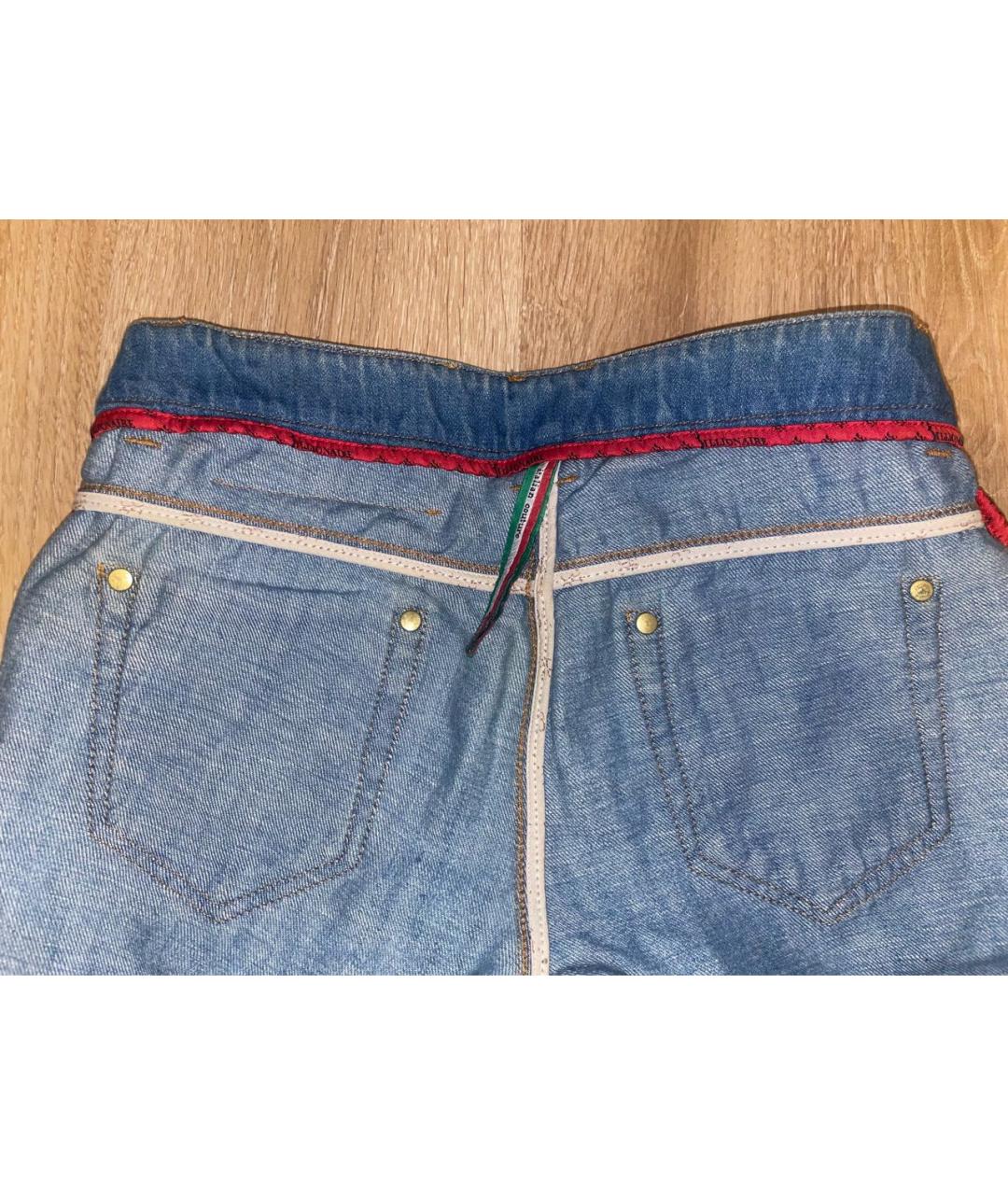 BILLIONAIRE Голубые хлопковые прямые джинсы, фото 3