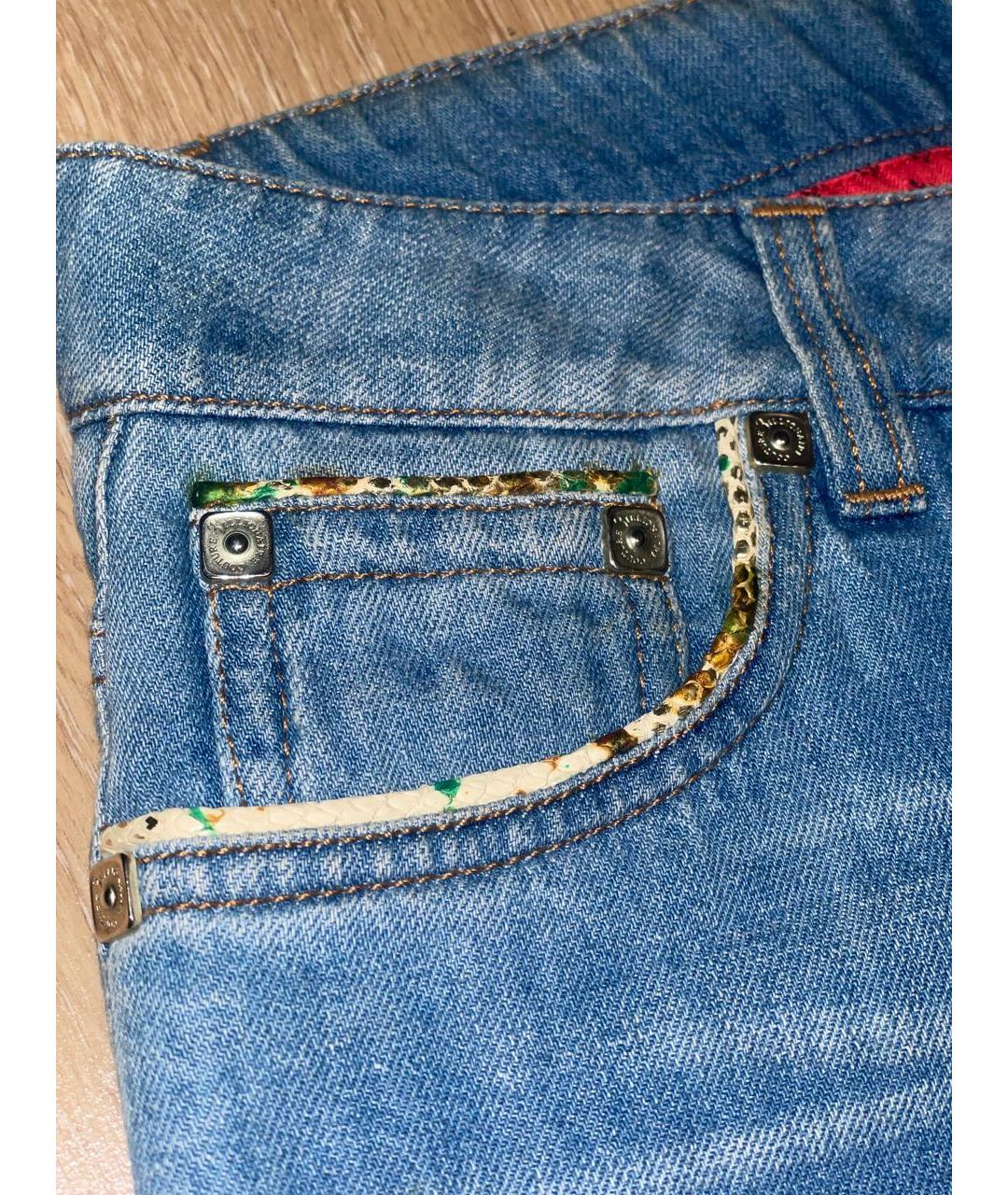 BILLIONAIRE Голубые хлопковые прямые джинсы, фото 8