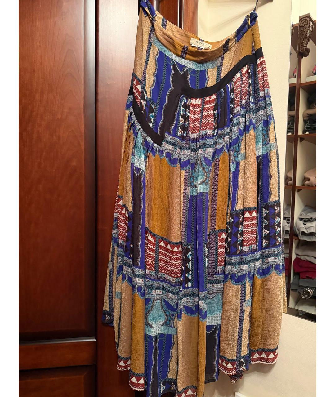 ETRO Мульти вискозная юбка макси, фото 5