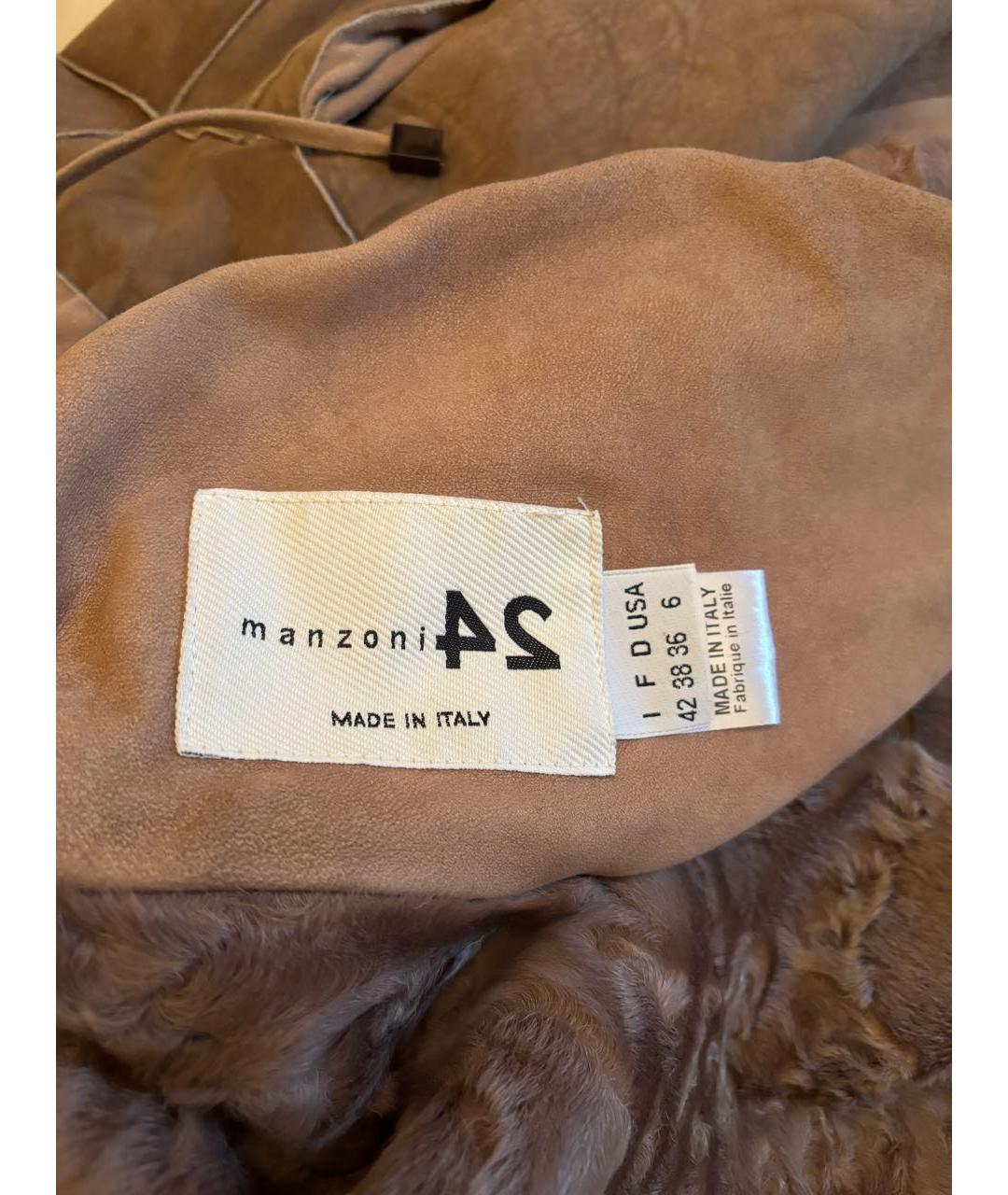 MANZONI 24 Розовая меховая шуба, фото 4