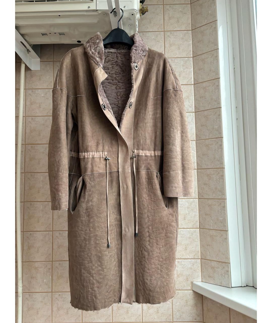 MANZONI 24 Розовая меховая шуба, фото 3