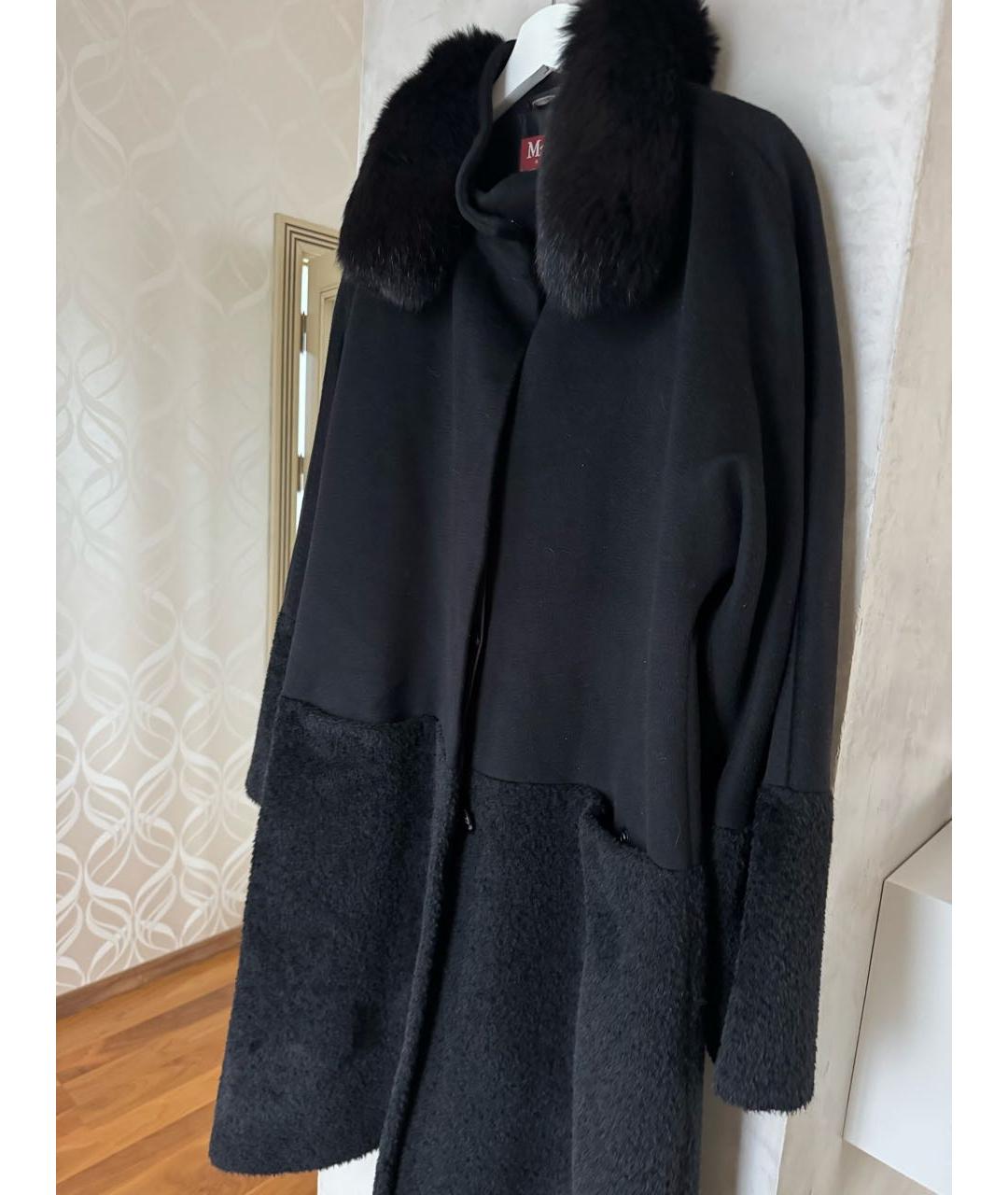 'S MAX MARA Черное вискозное пальто, фото 4