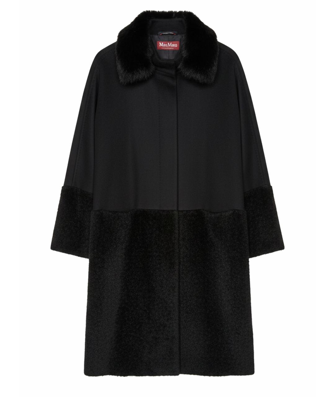 'S MAX MARA Черное вискозное пальто, фото 1