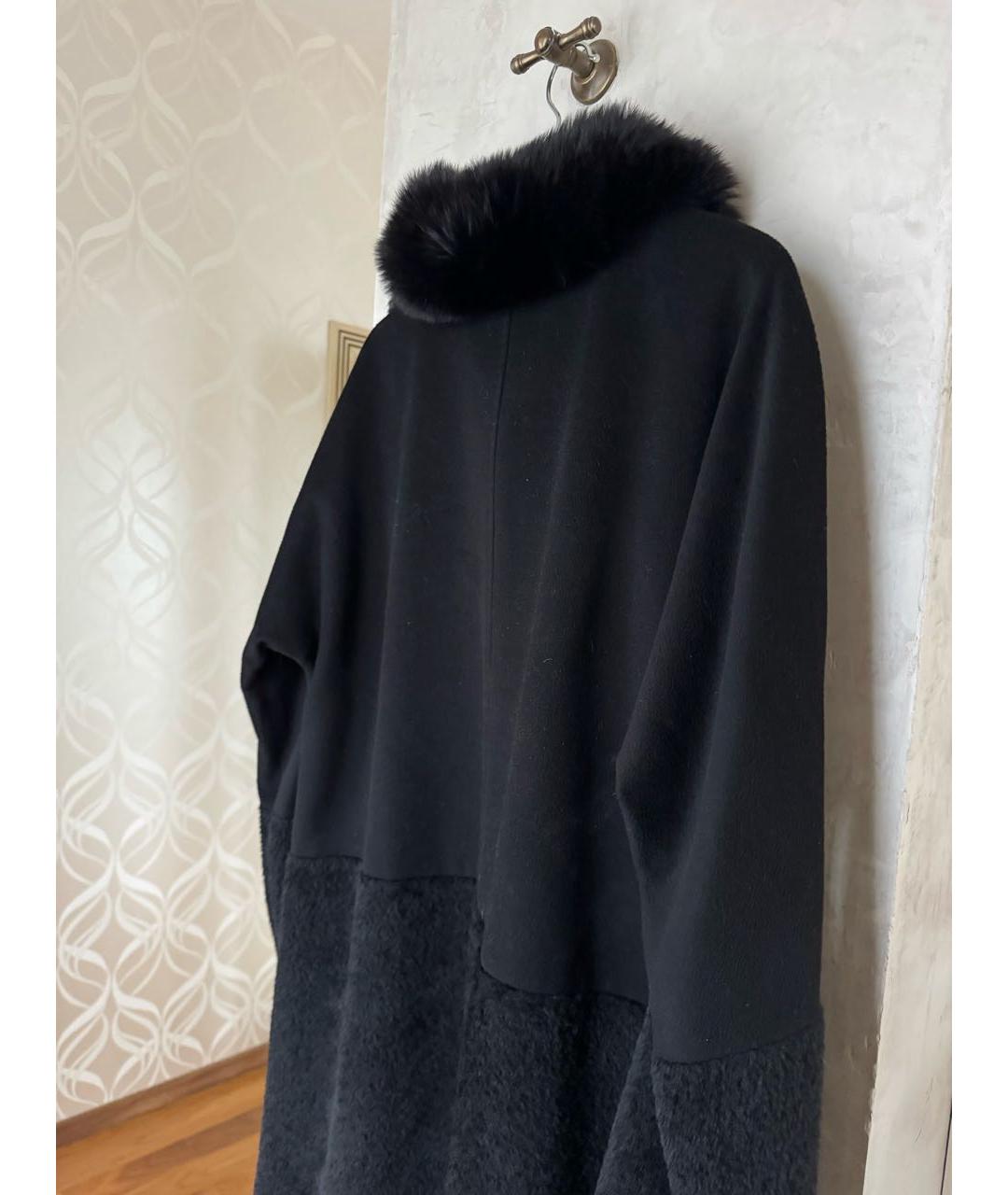 'S MAX MARA Черное вискозное пальто, фото 6