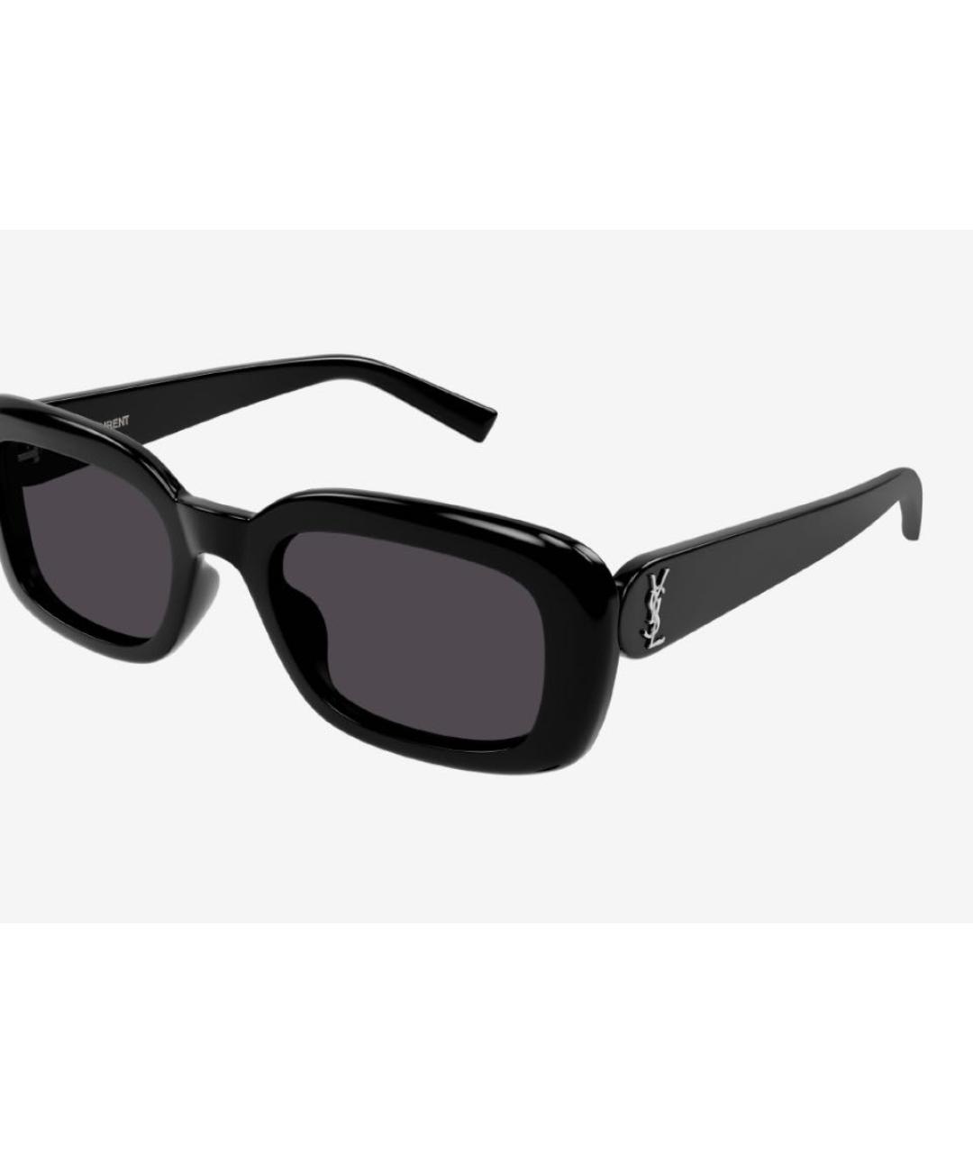 SAINT LAURENT Черные пластиковые солнцезащитные очки, фото 2