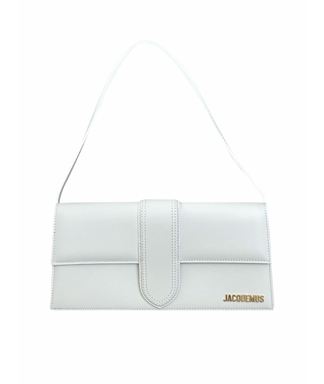 JACQUEMUS Белая кожаная сумка через плечо, фото 1