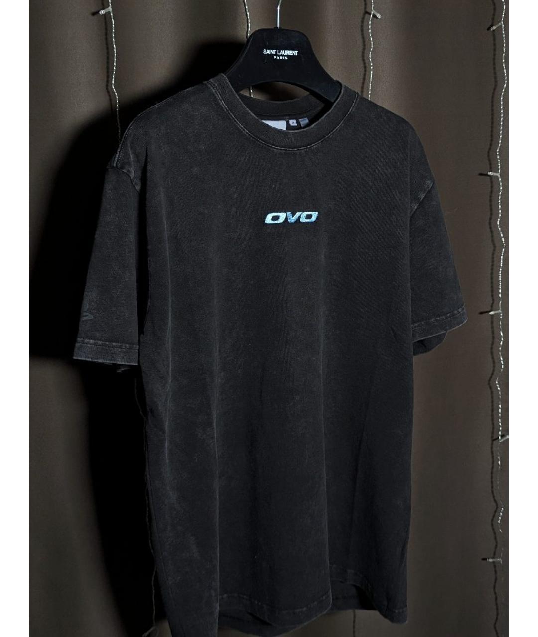 OVO by Drake Черная хлопковая футболка, фото 8