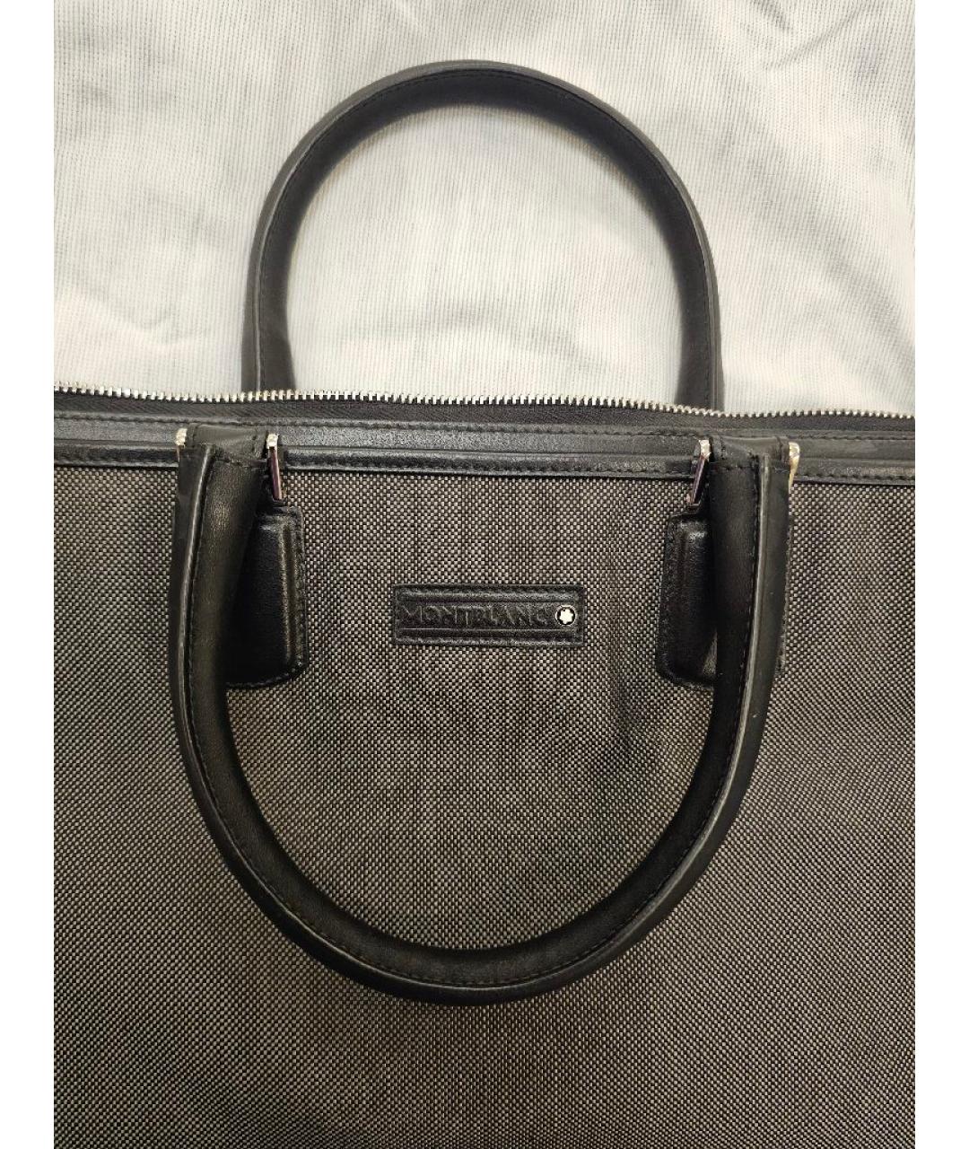 MONTBLANC Антрацитовая тканевая дорожная/спортивная сумка, фото 2