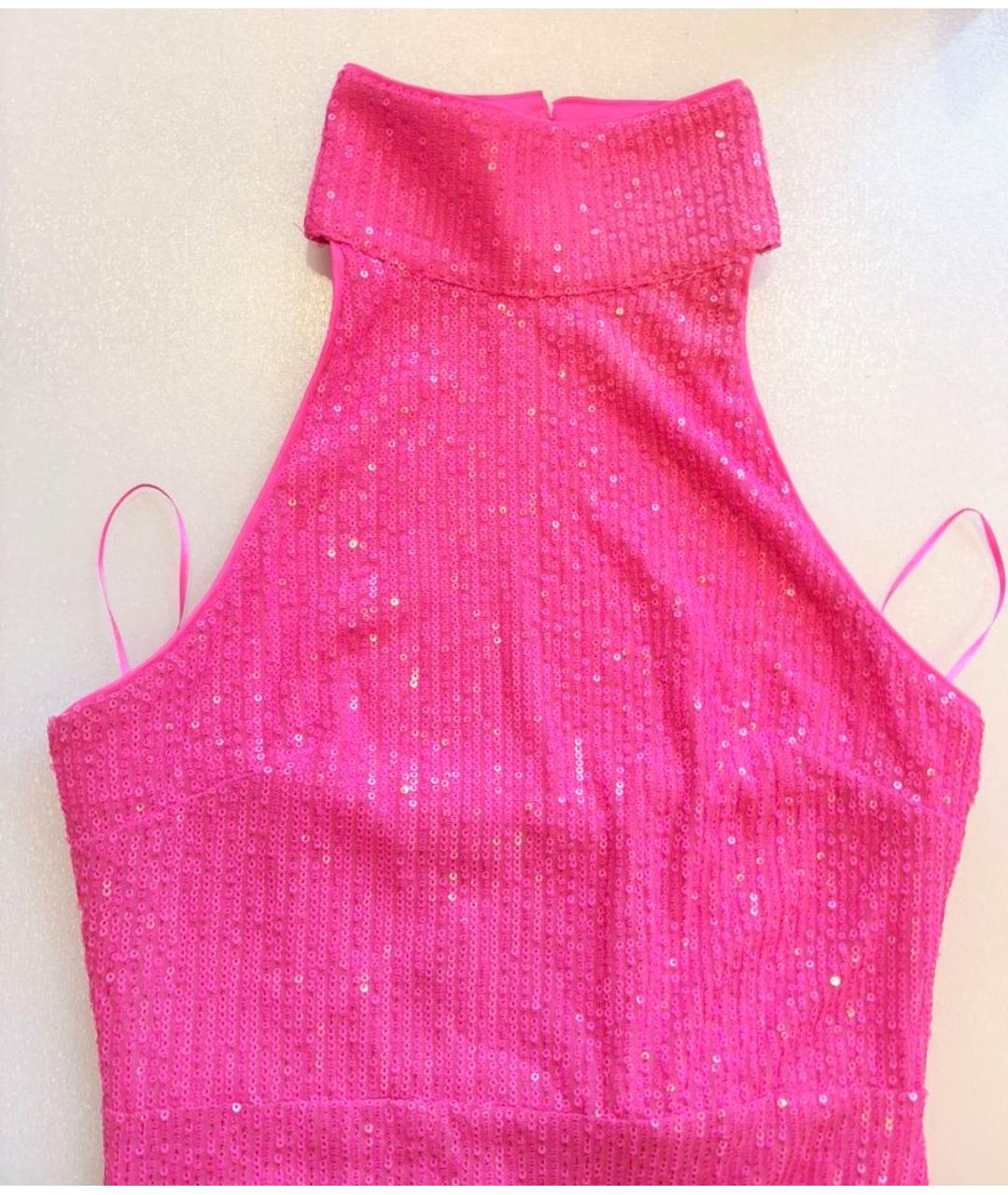 ROTATE Розовое полиэстеровое вечернее платье, фото 8