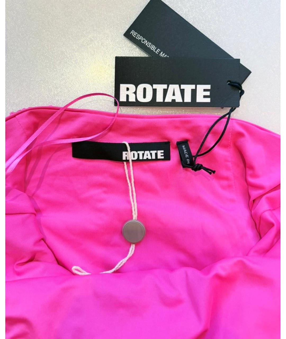 ROTATE Розовое полиэстеровое вечернее платье, фото 9