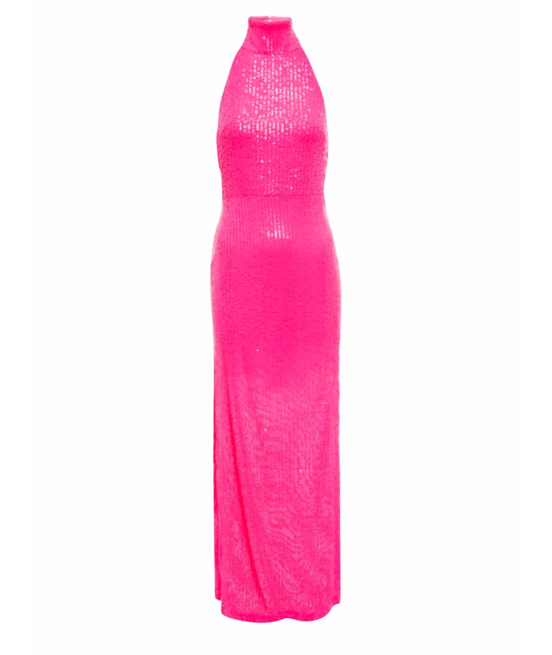 ROTATE Розовое полиэстеровое вечернее платье, фото 1