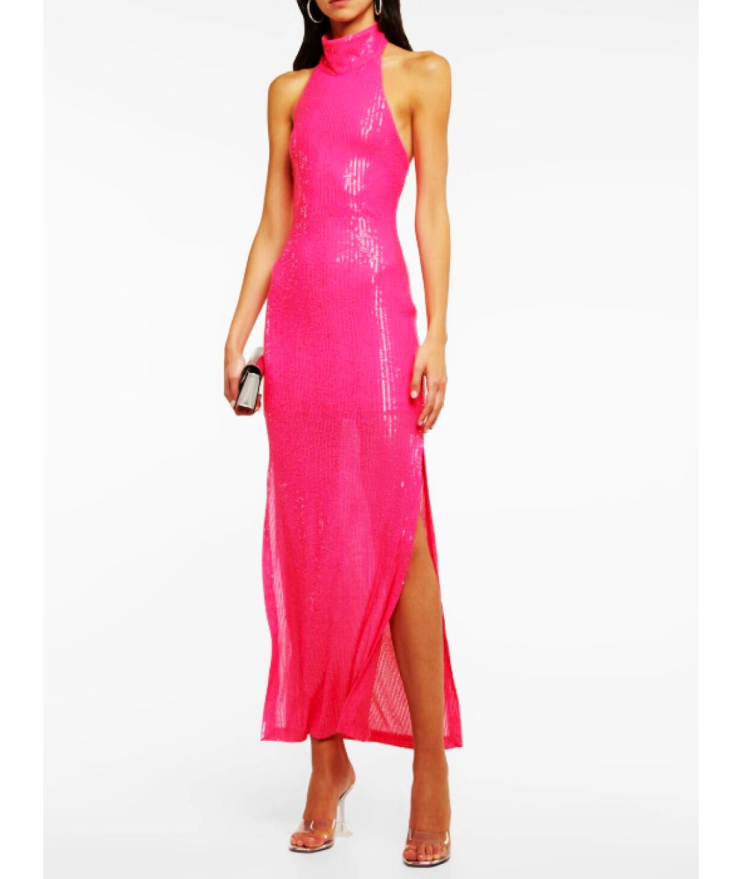 ROTATE Розовое полиэстеровое вечернее платье, фото 2