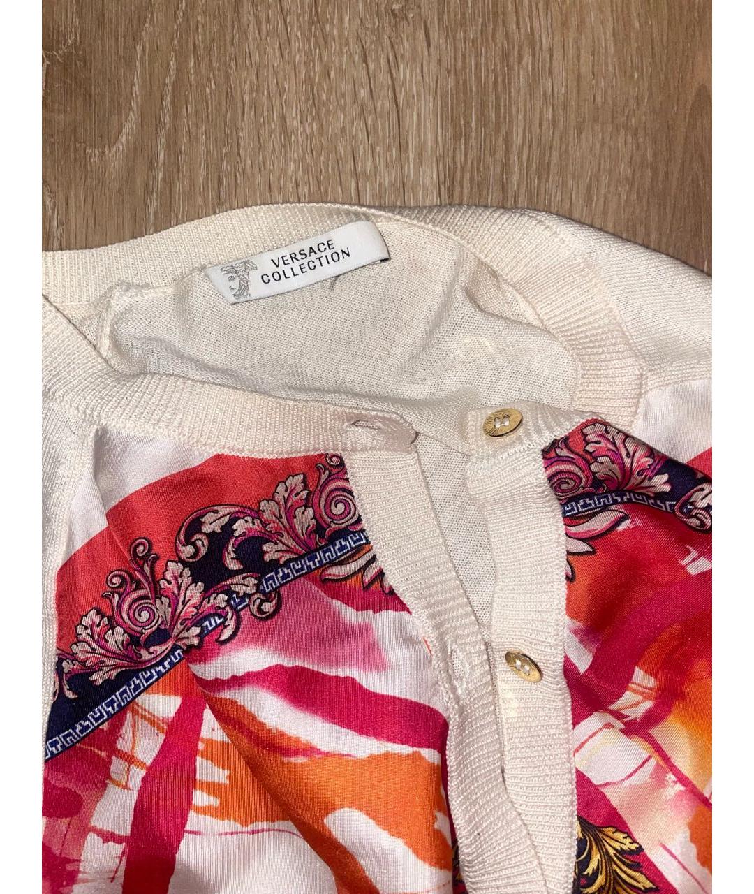 VERSACE COLLECTION Белый шелковый кардиган, фото 3