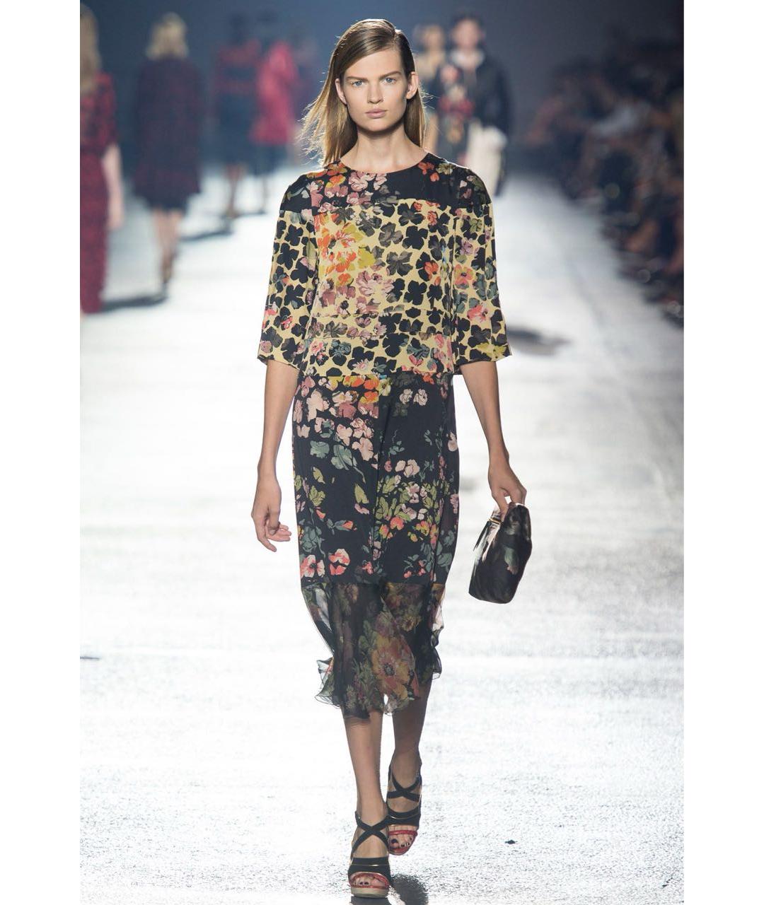 DRIES VAN NOTEN Мульти вискозная юбка миди, фото 6