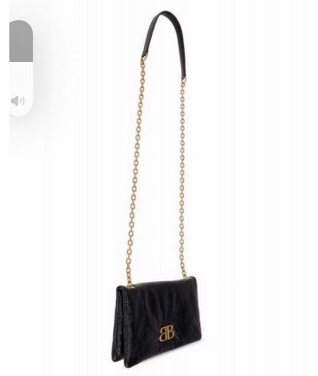 BALENCIAGA Черная кожаная сумка через плечо, фото 3