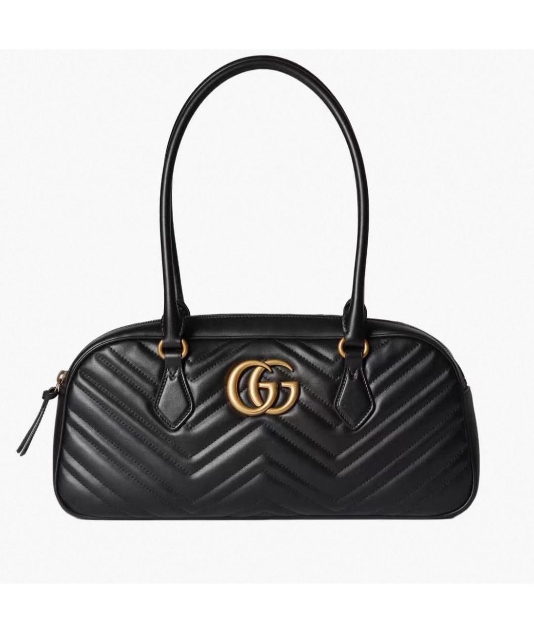 GUCCI Черная кожаная сумка через плечо, фото 5