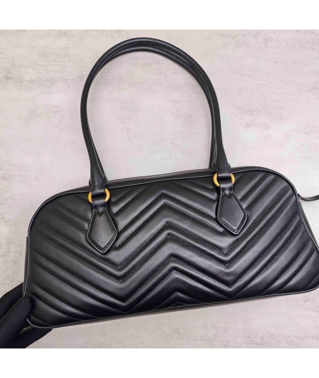 GUCCI Черная кожаная сумка через плечо, фото 3