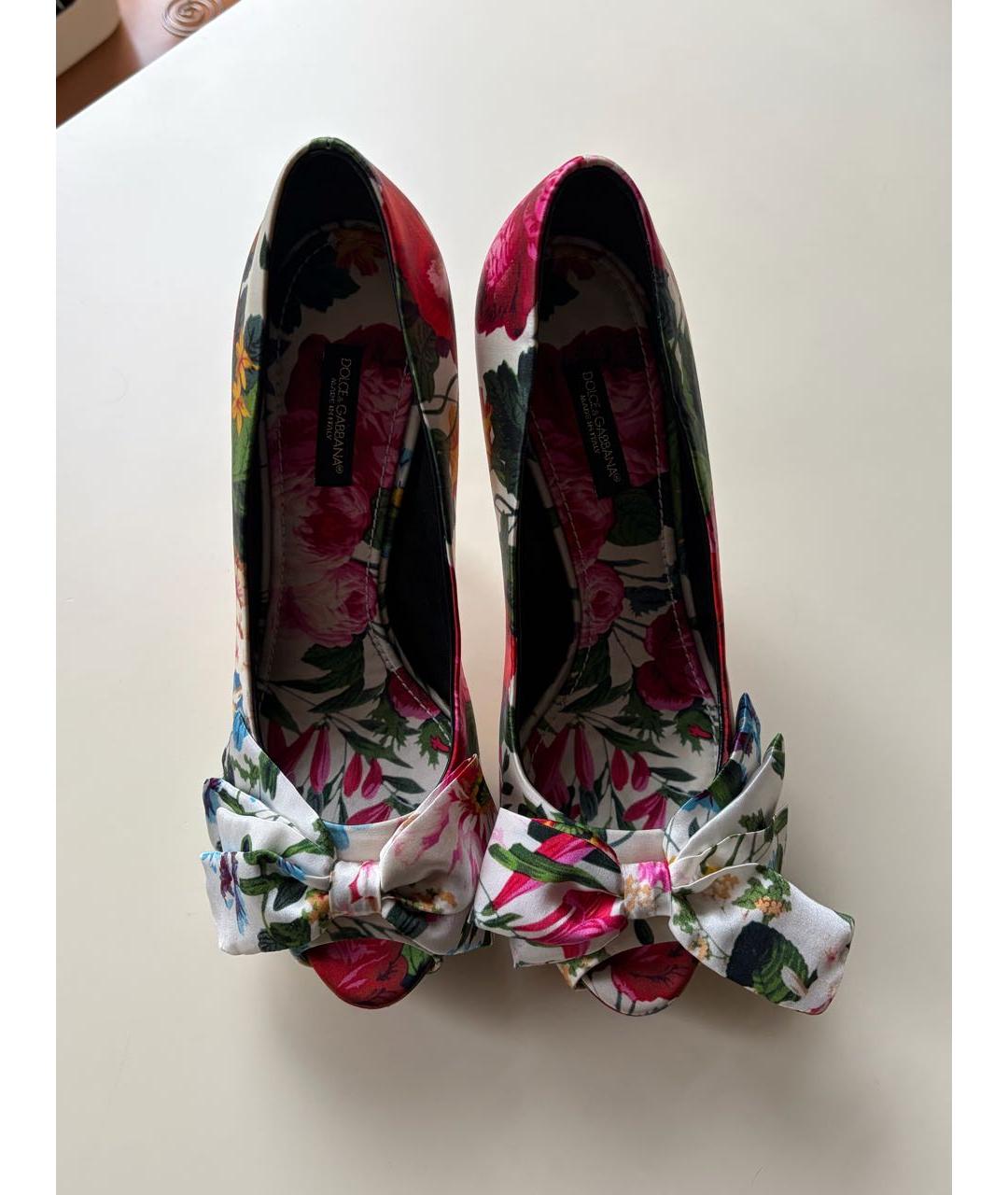 DOLCE&GABBANA Мульти текстильные туфли, фото 2