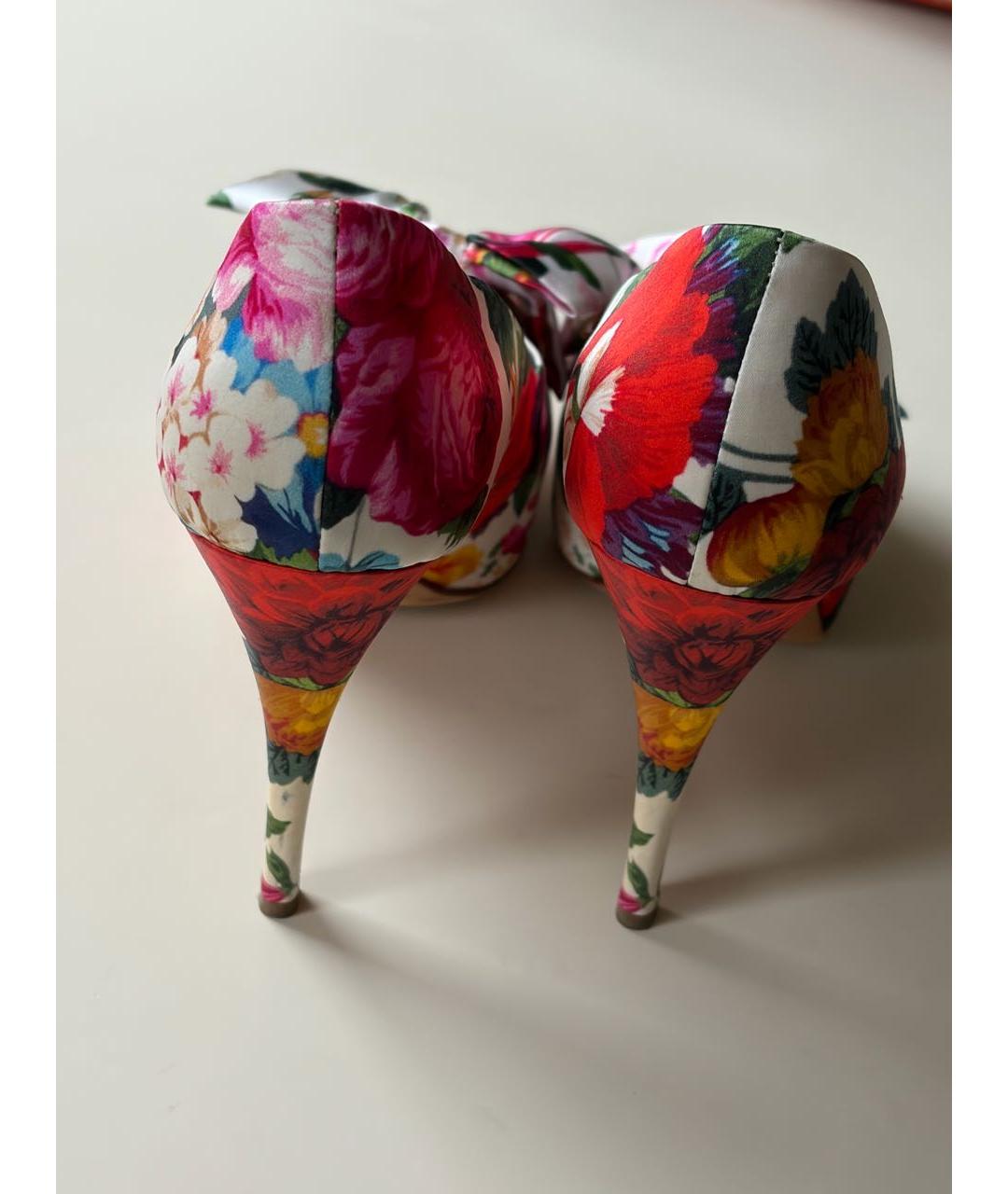 DOLCE&GABBANA Мульти текстильные туфли, фото 4