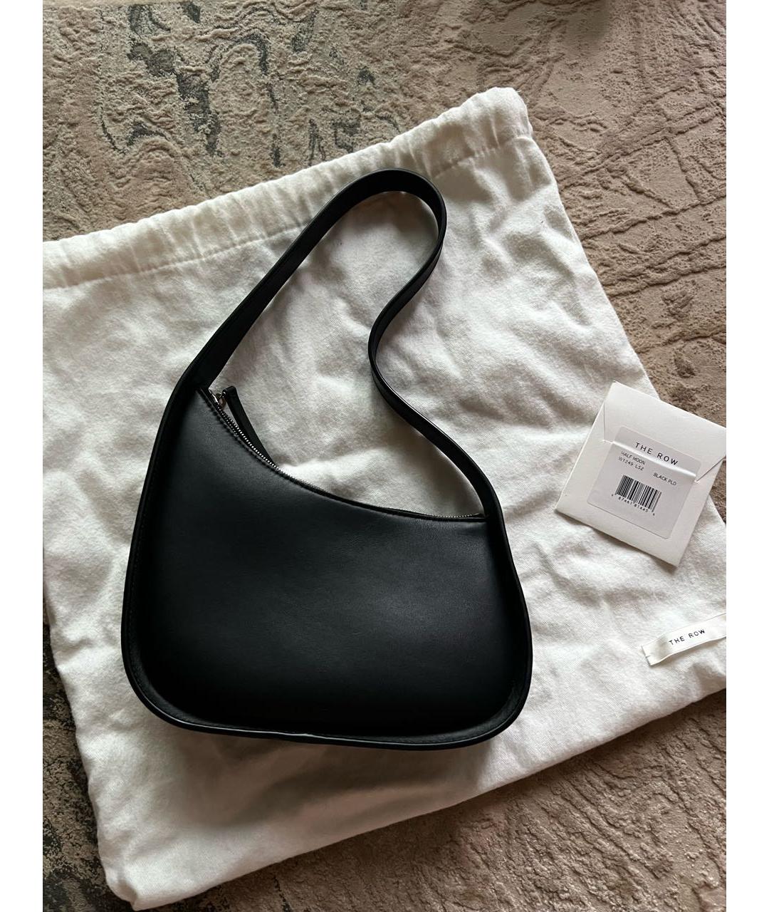 THE ROW Черная кожаная сумка с короткими ручками, фото 2