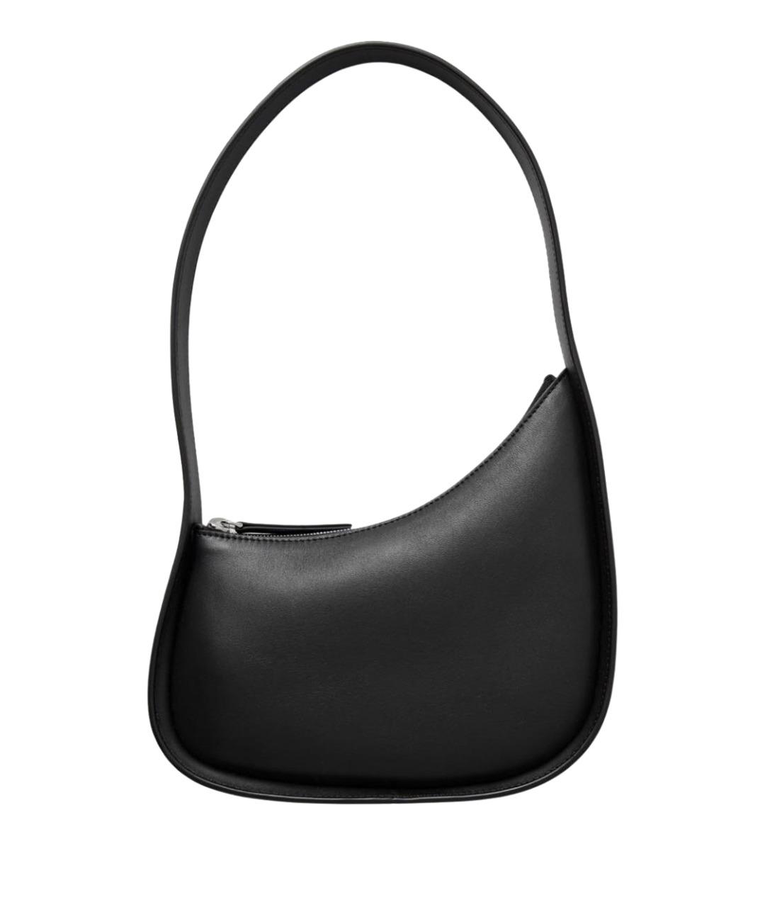 THE ROW Черная кожаная сумка с короткими ручками, фото 1