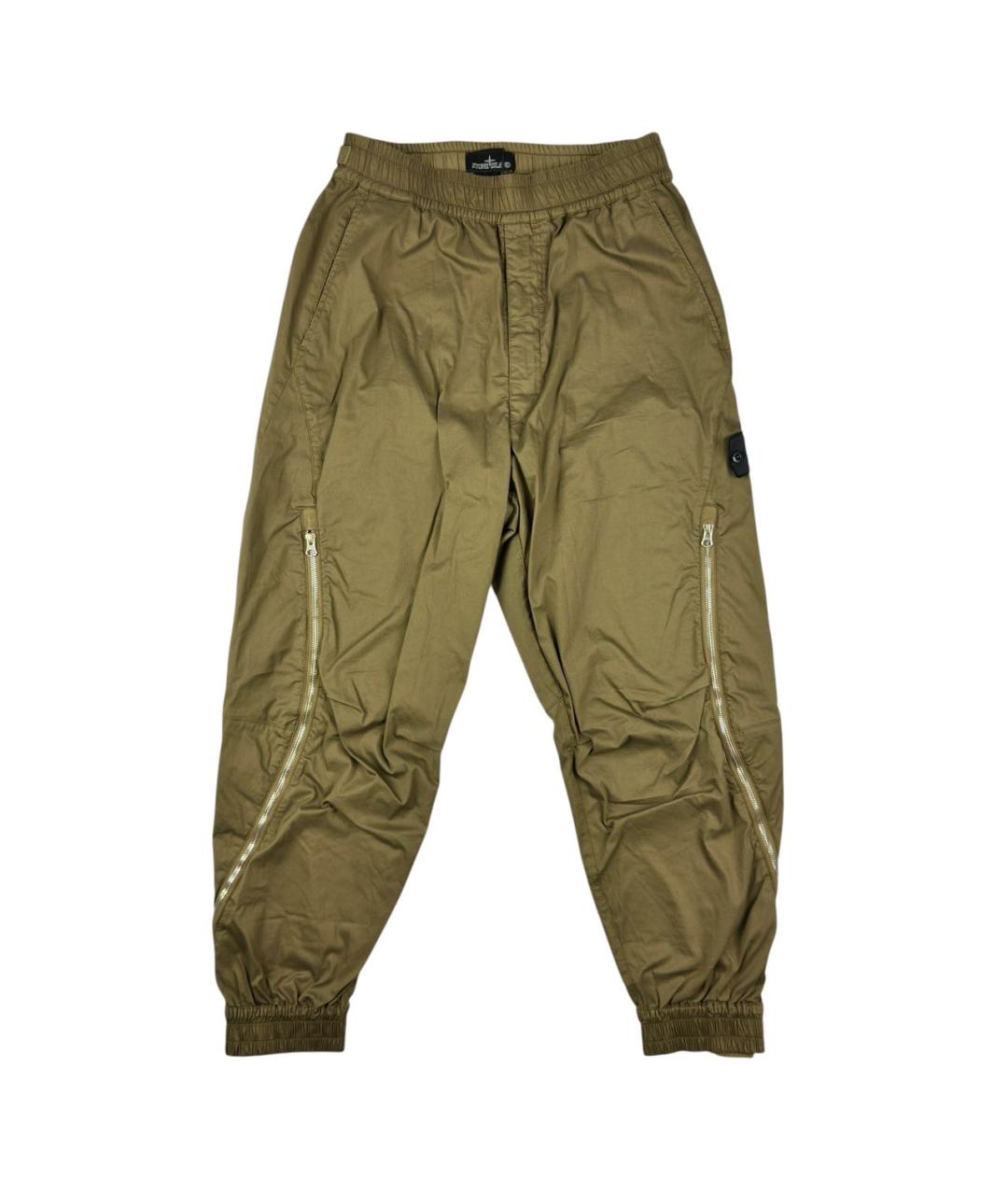 STONE ISLAND SHADOW PROJECT Золотые хлопко-эластановые повседневные брюки, фото 7