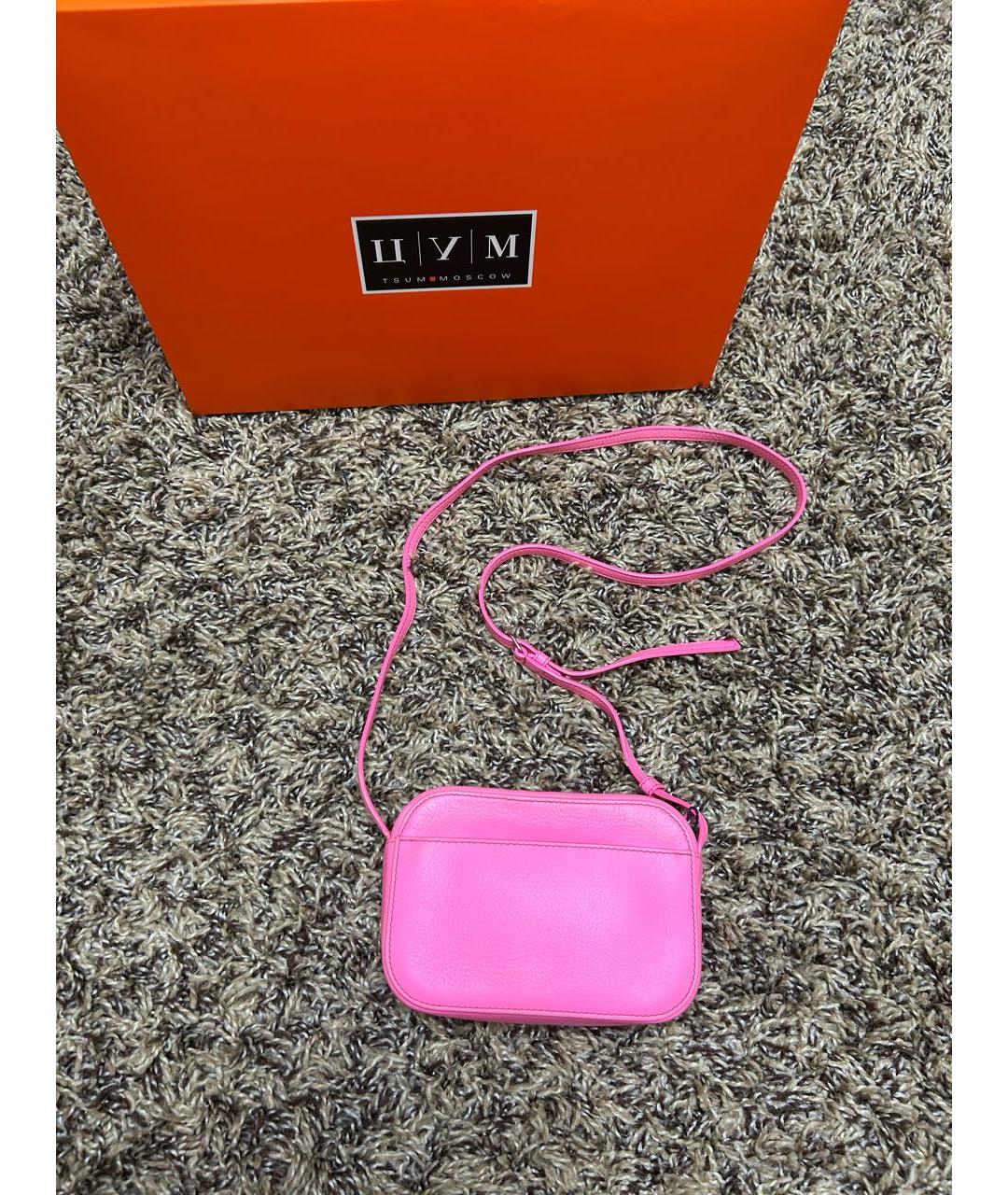 BALENCIAGA Розовая кожаная сумка через плечо, фото 3