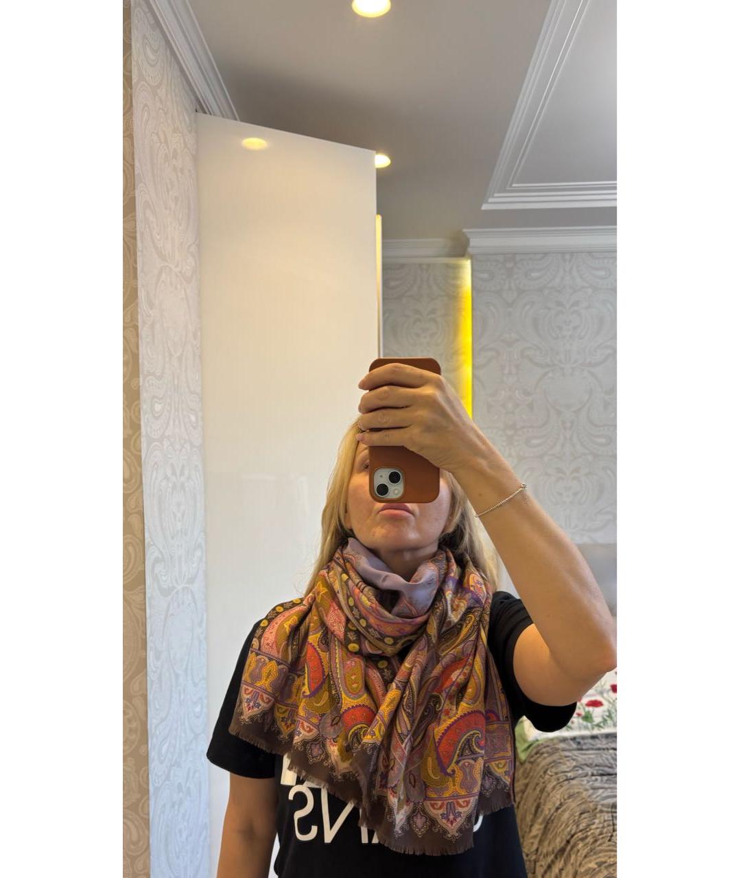 ETRO Мульти шерстяной шарф, фото 8