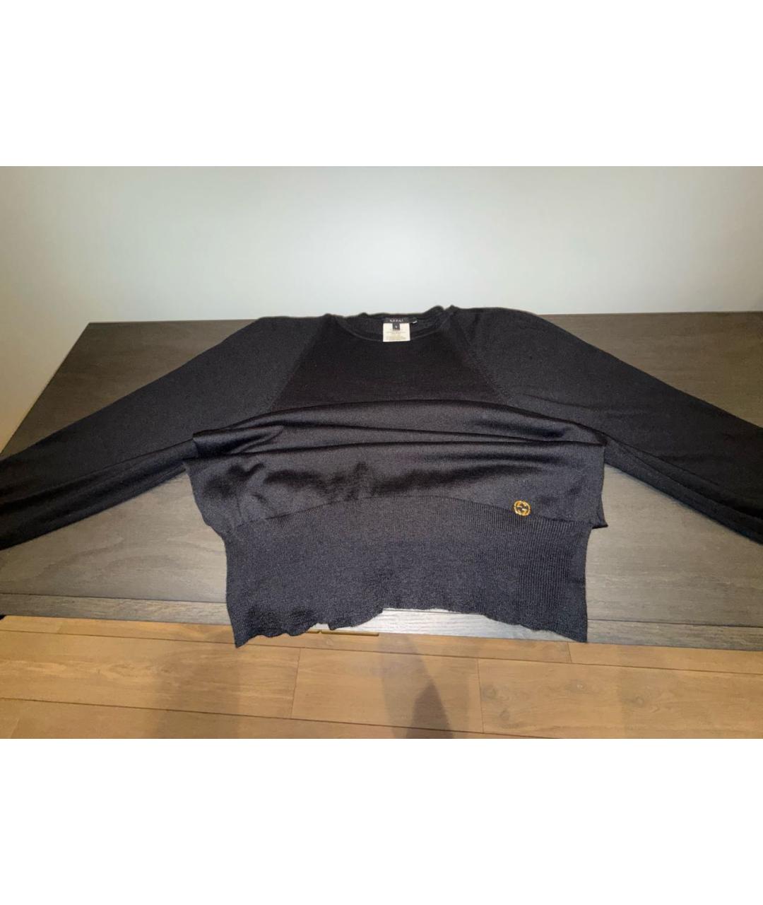 GUCCI Черное шерстяное повседневное платье, фото 4