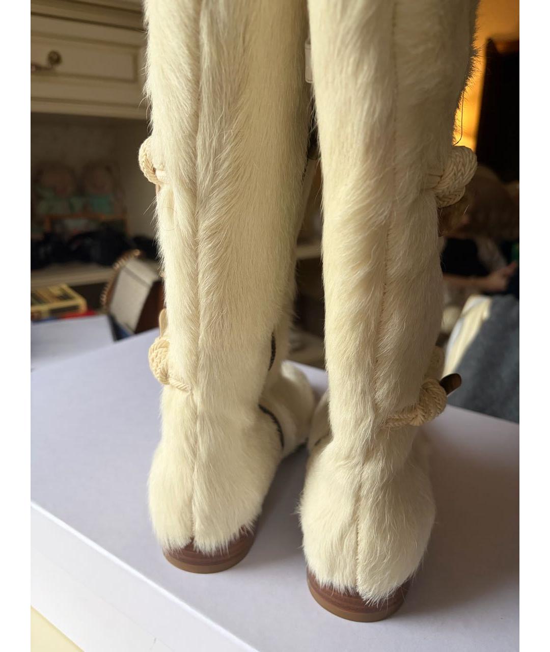 SERGIO ROSSI Белые сапоги, фото 4