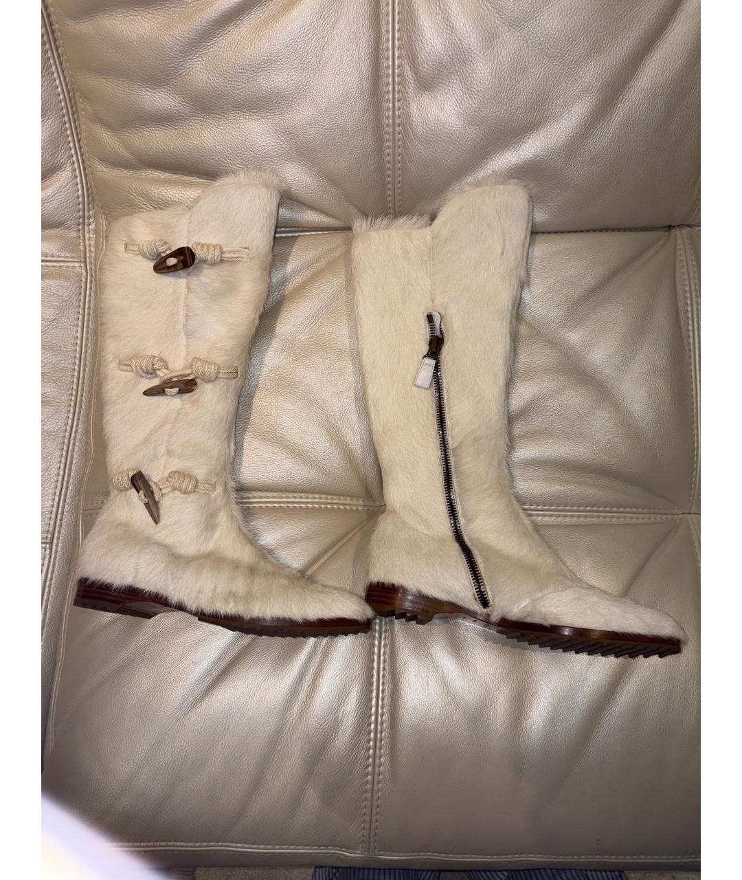 SERGIO ROSSI Белые сапоги, фото 2