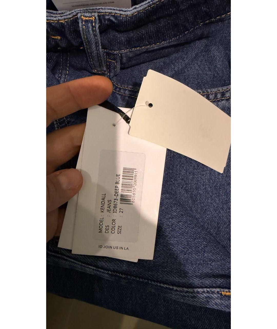 ICON DENIM Синие хлопковые джинсы клеш, фото 5