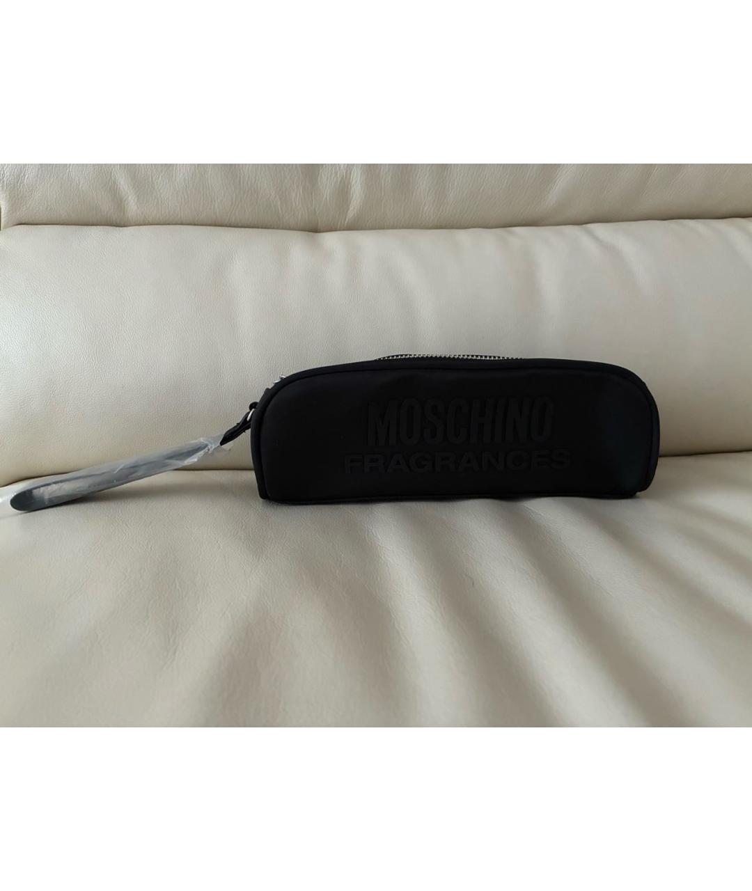 MOSCHINO Черная тканевая косметичка, фото 5