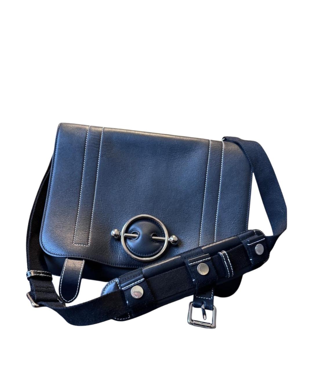 J.W.ANDERSON Черная кожаная сумка через плечо, фото 1