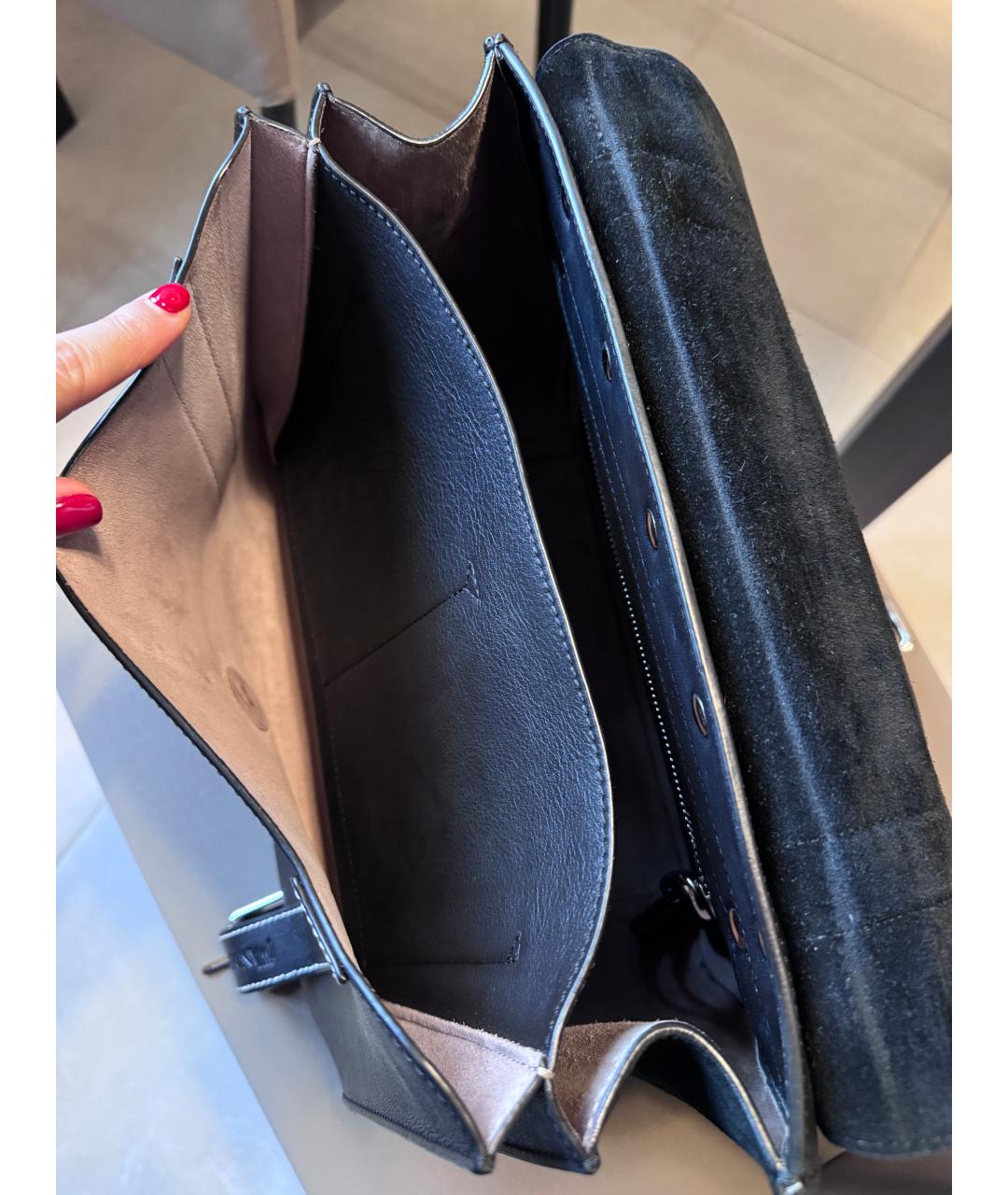 J.W.ANDERSON Черная кожаная сумка через плечо, фото 4