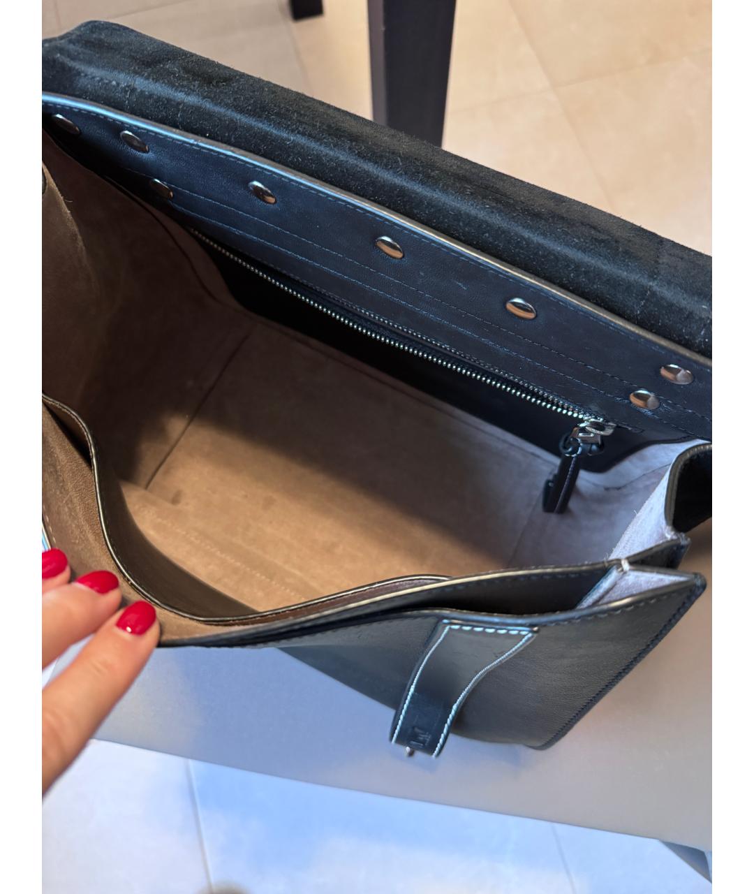 J.W.ANDERSON Черная кожаная сумка через плечо, фото 5