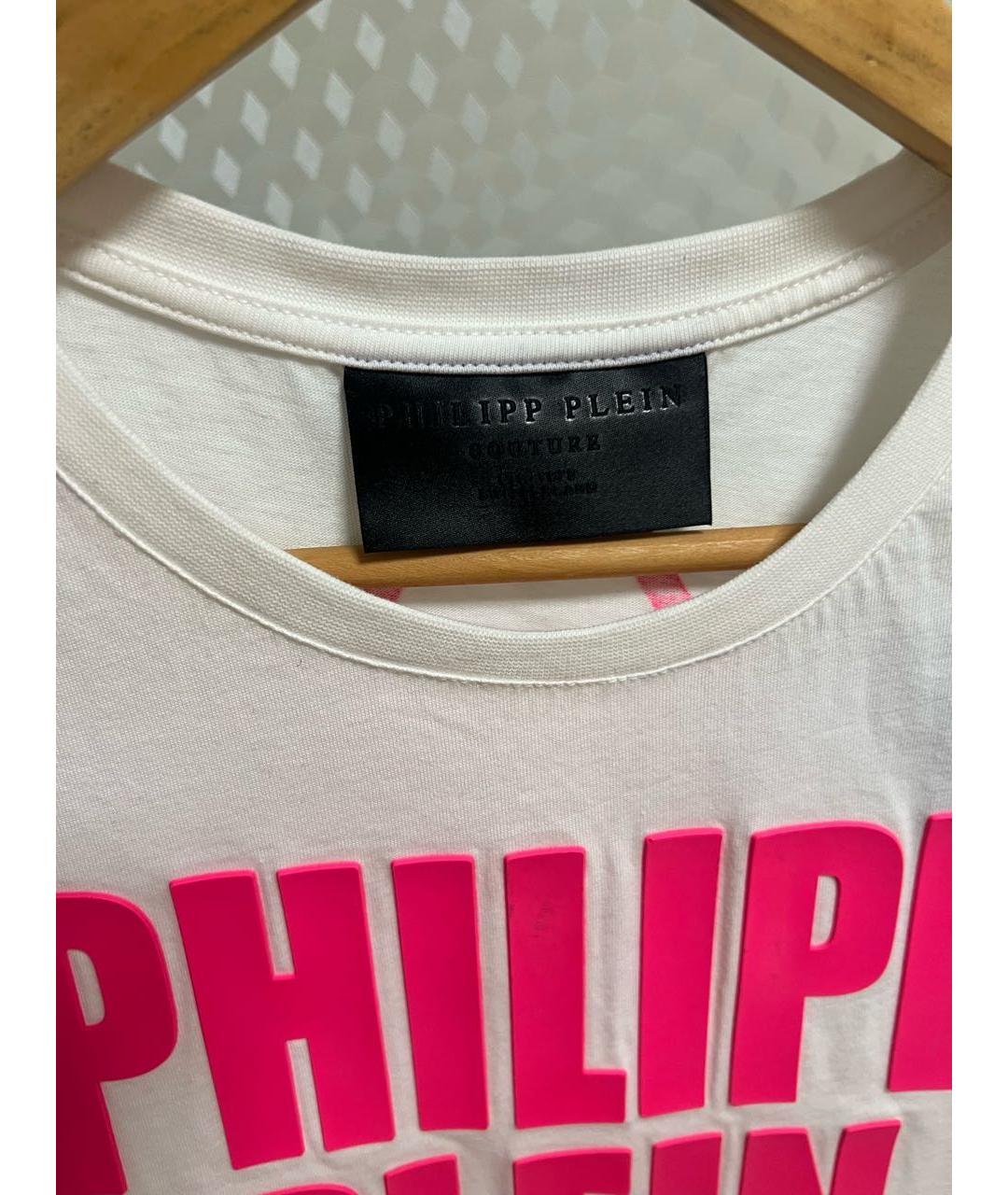 PHILIPP PLEIN Белая хлопковая футболка, фото 3