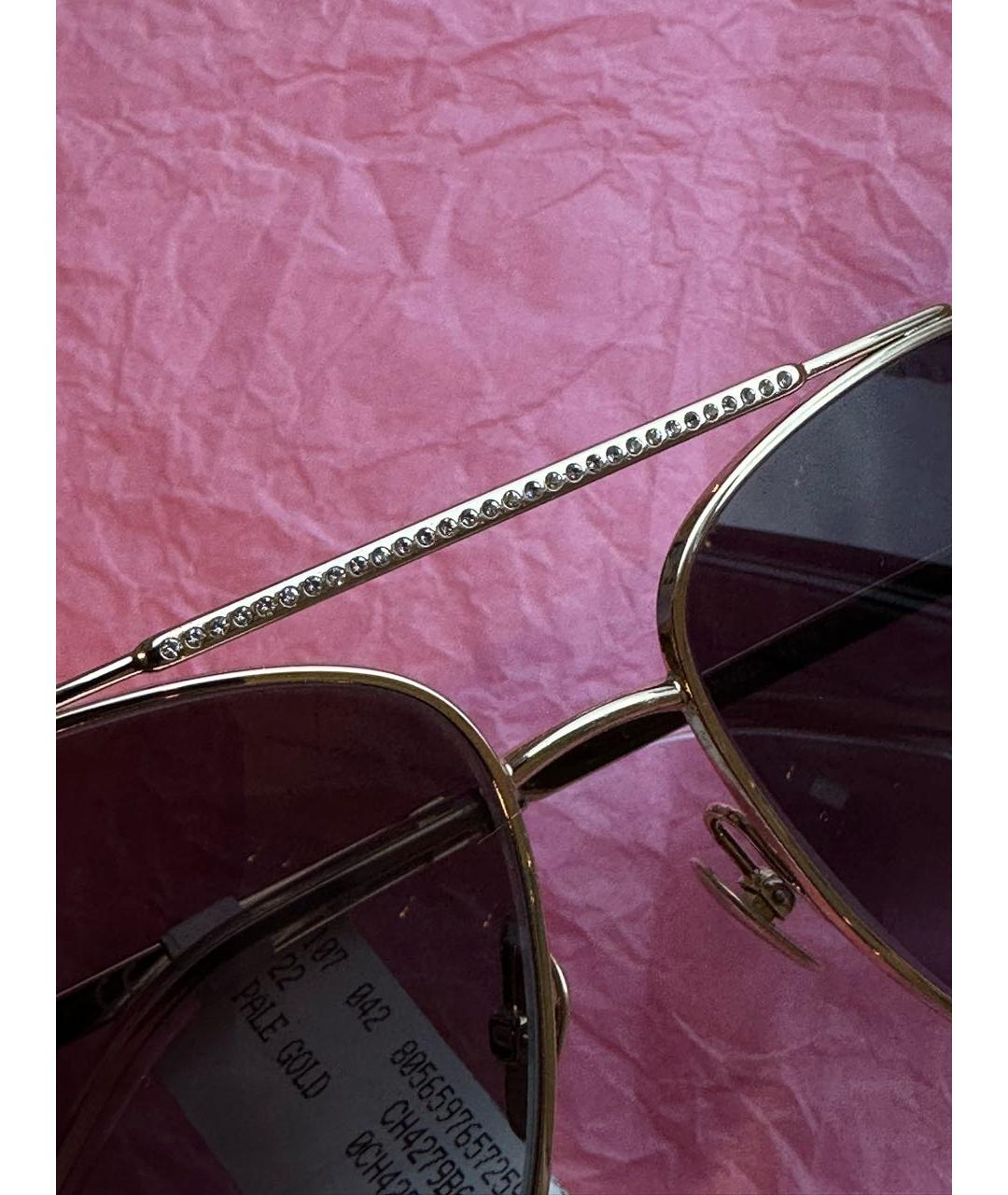 CHANEL Антрацитовые металлические солнцезащитные очки, фото 2