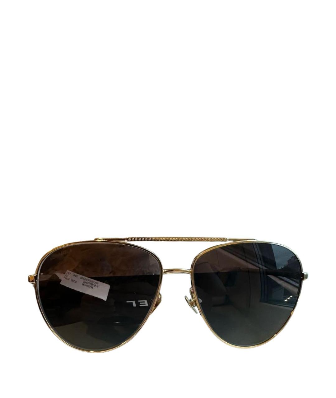 CHANEL Антрацитовые металлические солнцезащитные очки, фото 1