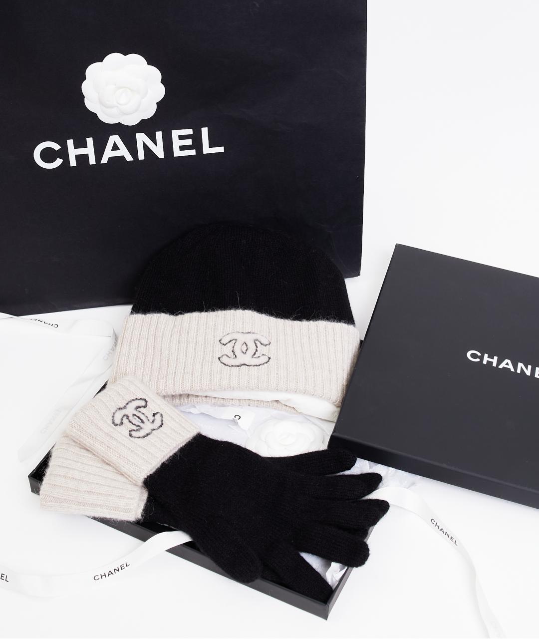 CHANEL Черная кашемировая шапка, фото 7