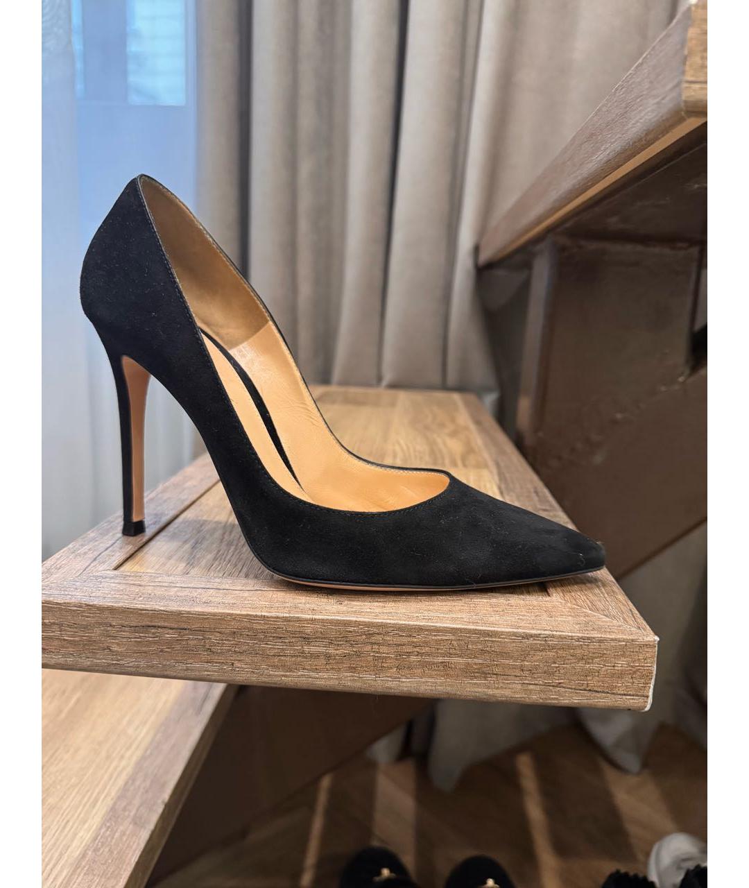 GIANVITO ROSSI Черные замшевые туфли, фото 5