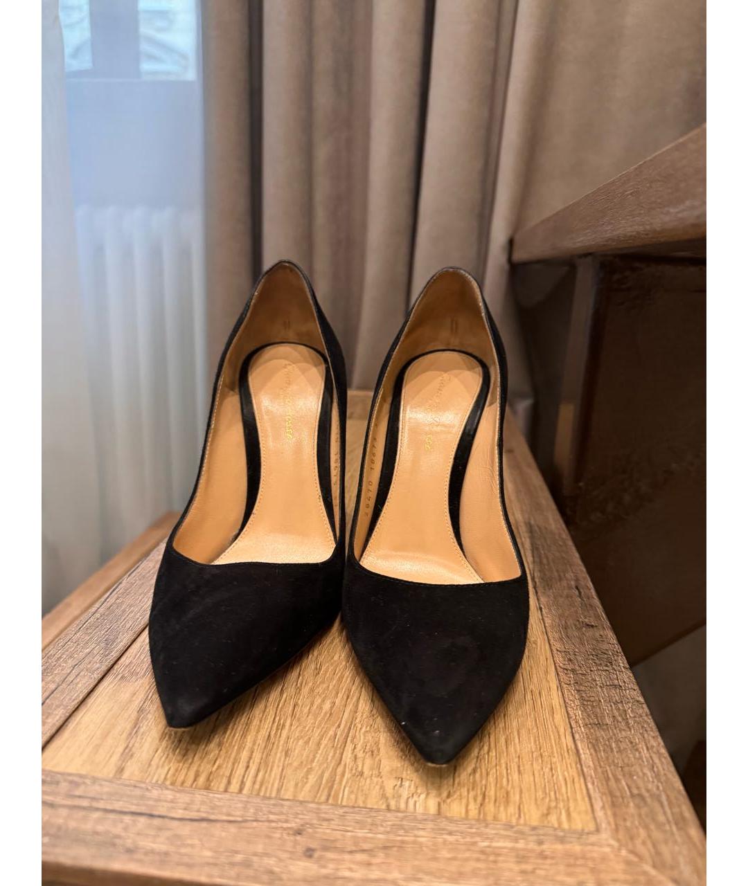 GIANVITO ROSSI Черные замшевые туфли, фото 2