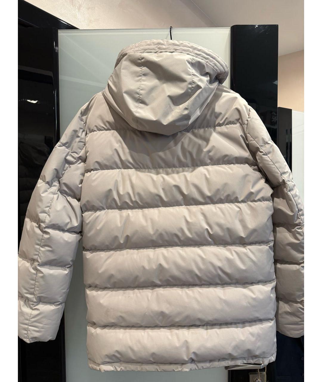 LACOSTE Бежевый полиэстеровый пуховик, фото 2