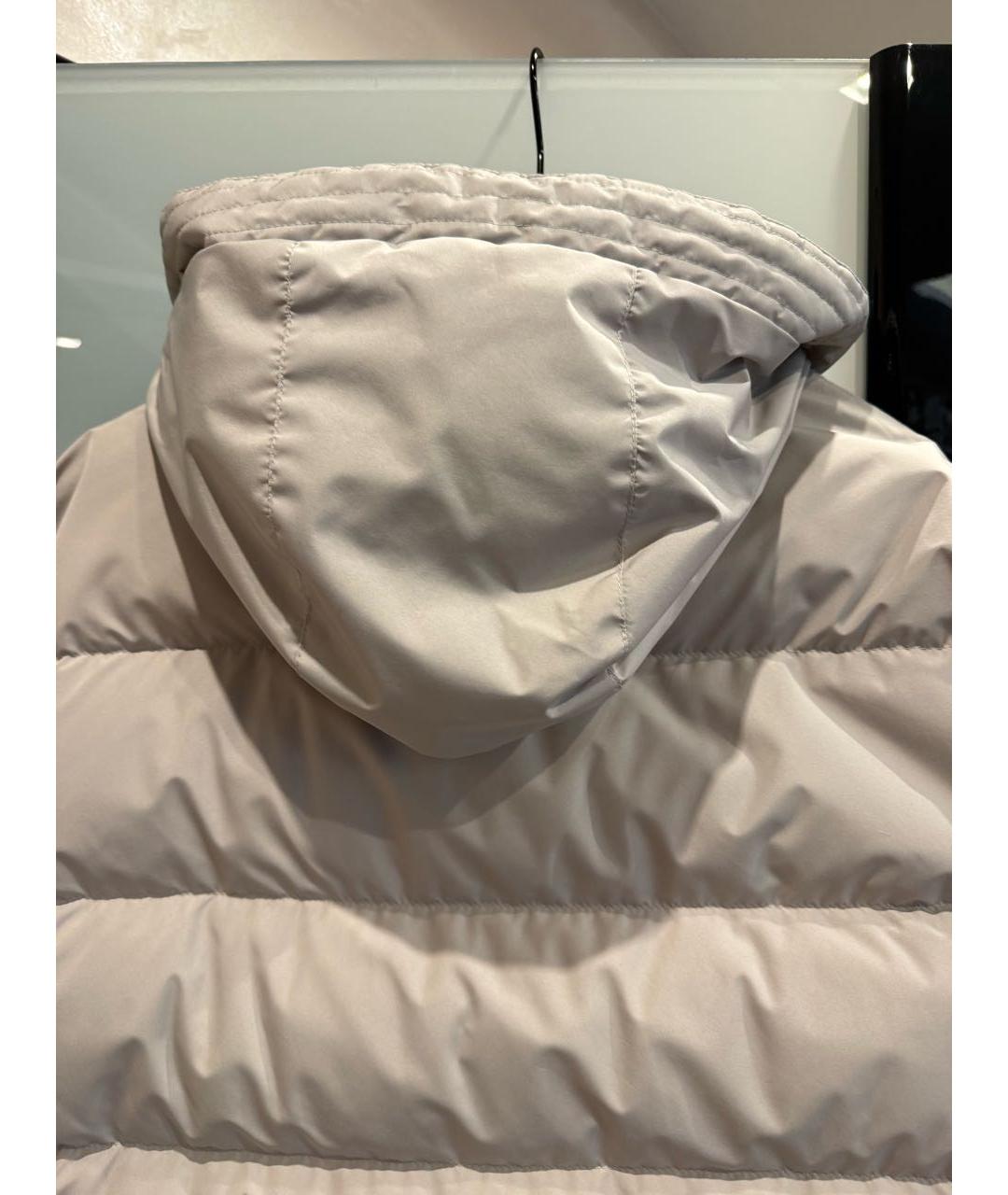 LACOSTE Бежевый полиэстеровый пуховик, фото 3