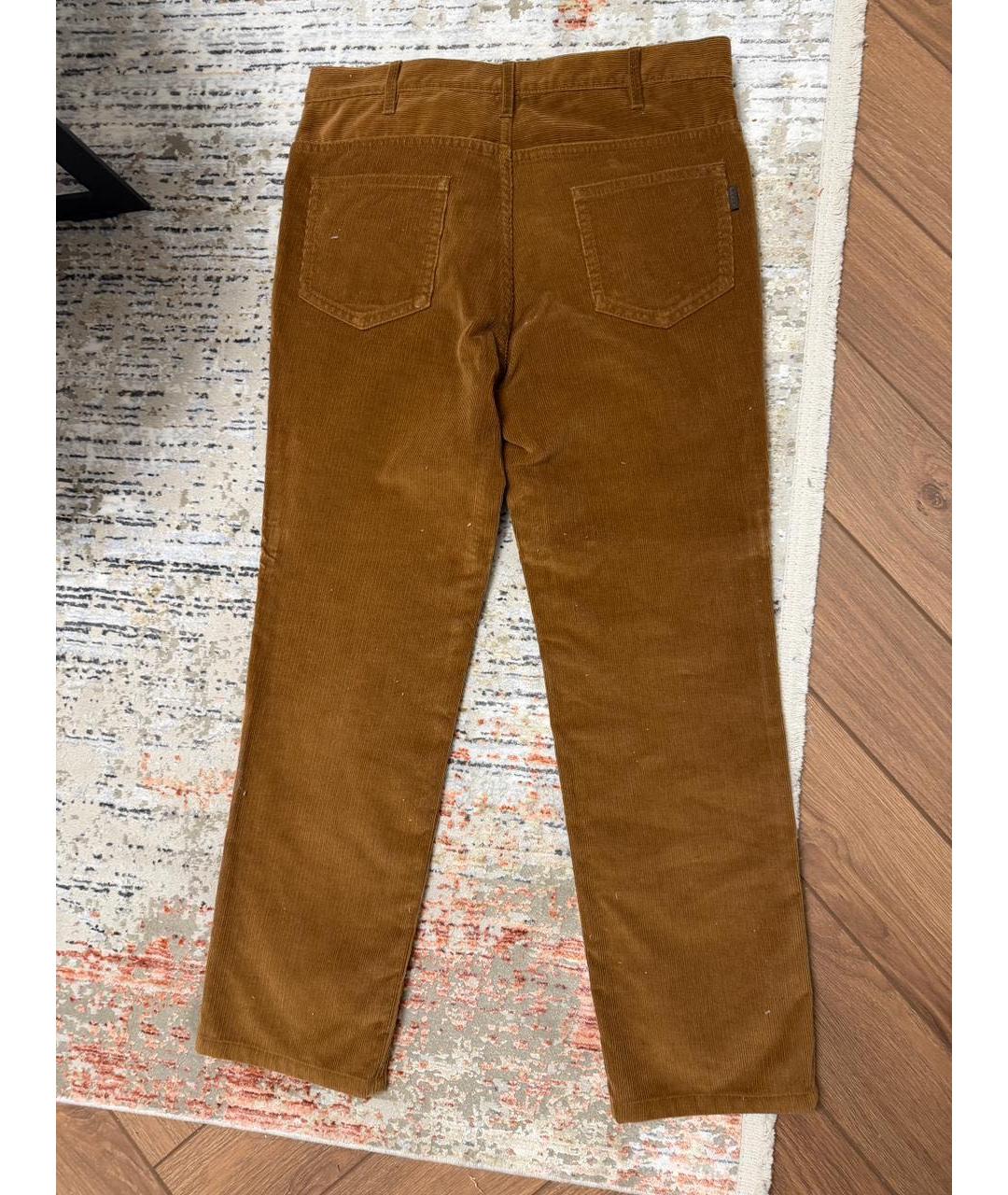 PRADA Горчичные хлопковые прямые джинсы, фото 2