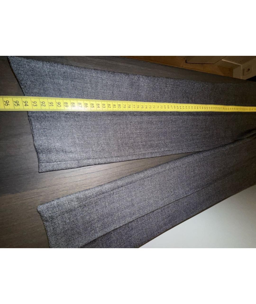 WEEKEND MAX MARA Серые шерстяные брюки узкие, фото 5