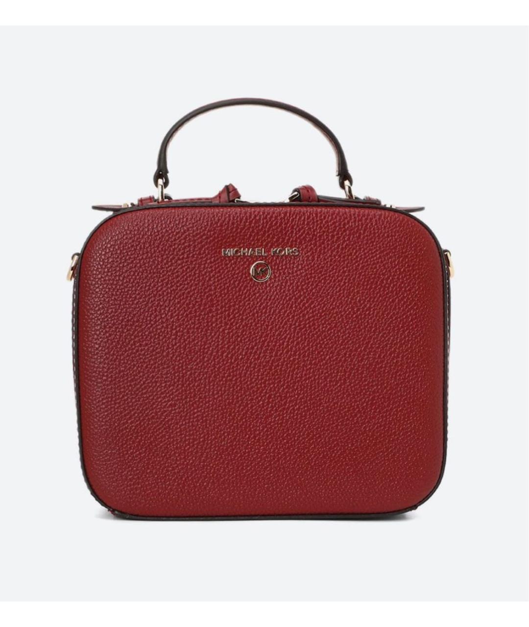 MICHAEL KORS Бордовая кожаная сумка через плечо, фото 6