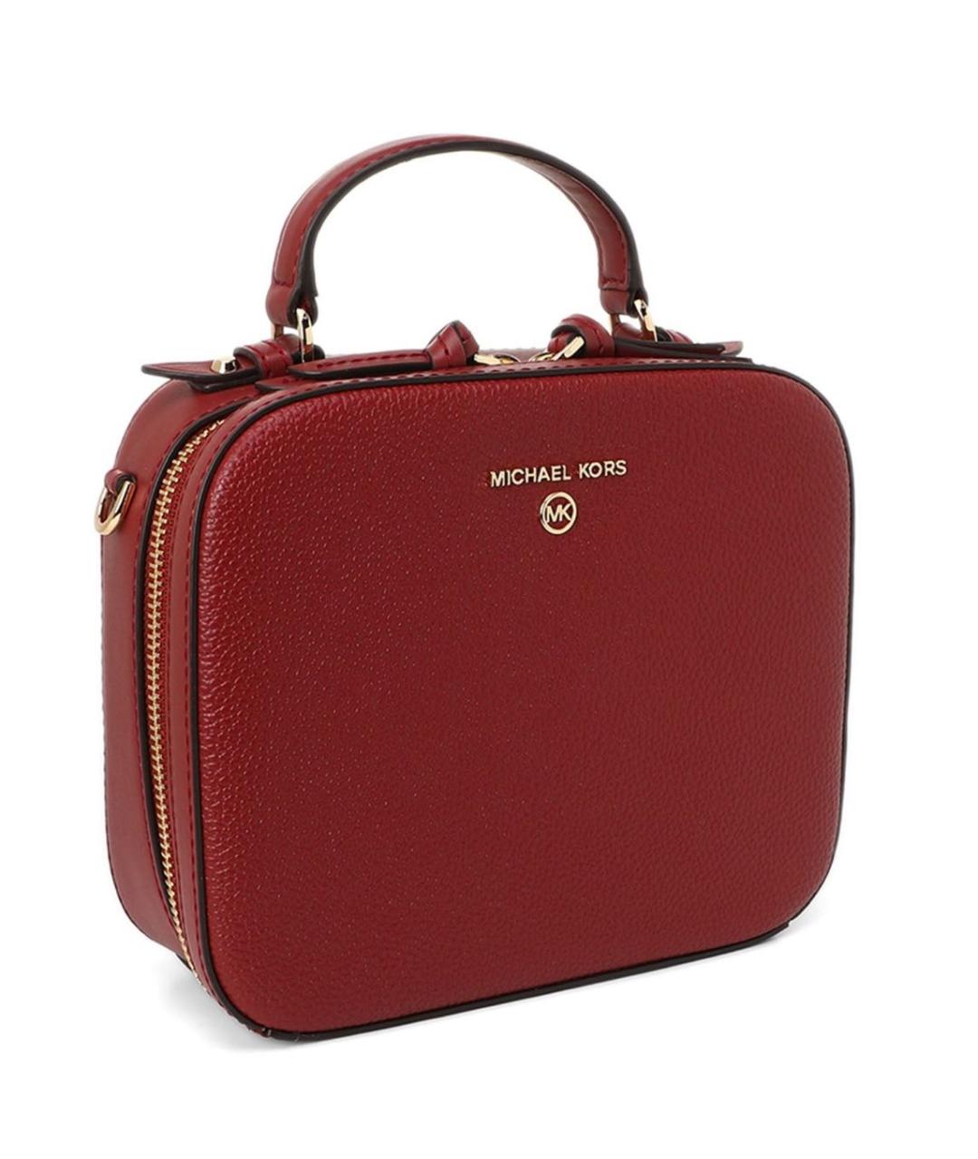 MICHAEL KORS Бордовая кожаная сумка через плечо, фото 2