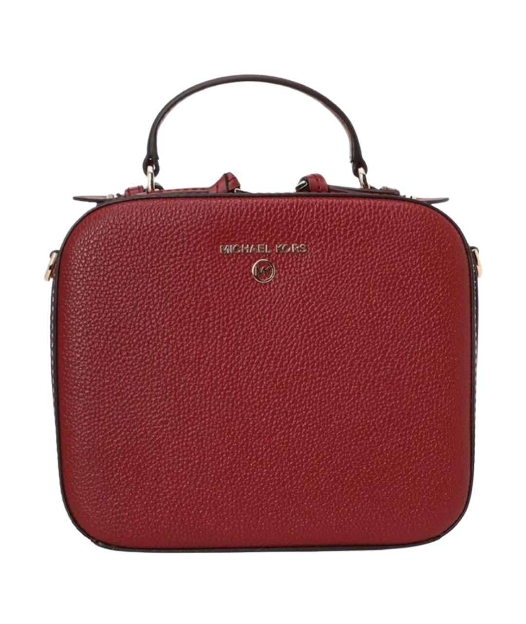 MICHAEL KORS Бордовая кожаная сумка через плечо, фото 1