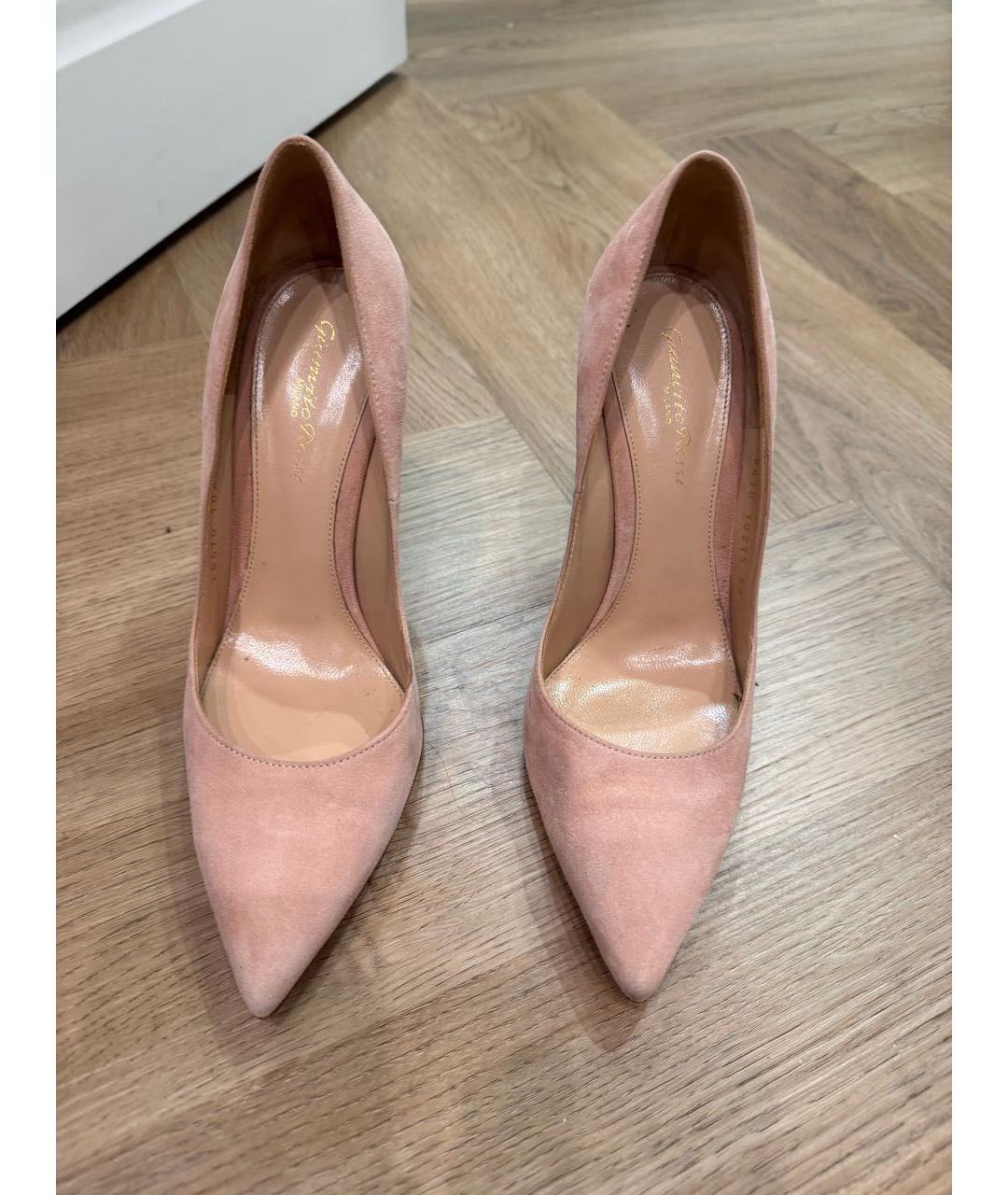 GIANVITO ROSSI Розовые замшевые туфли, фото 2